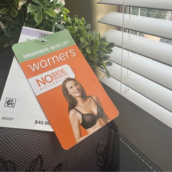 NWT Warner’s No Side Effects Collection Bra - 38D - Picture 2 of 4
